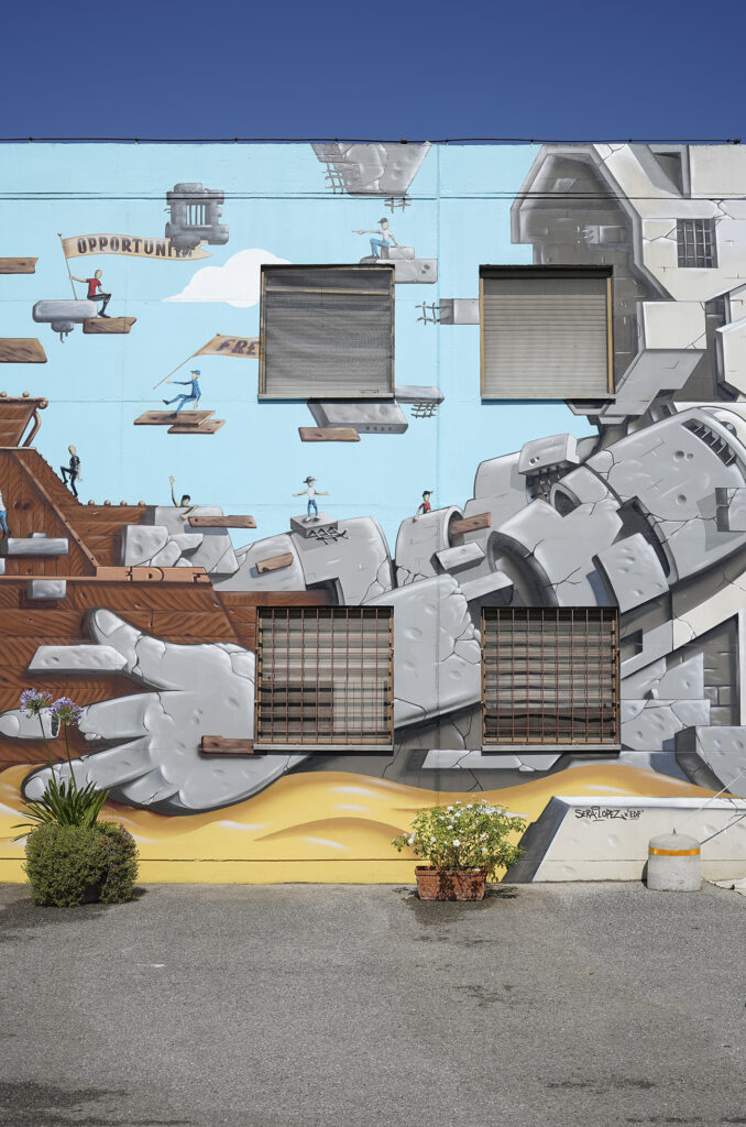 La scritta che Buca - murale al carcere di Sollicciano (FI)