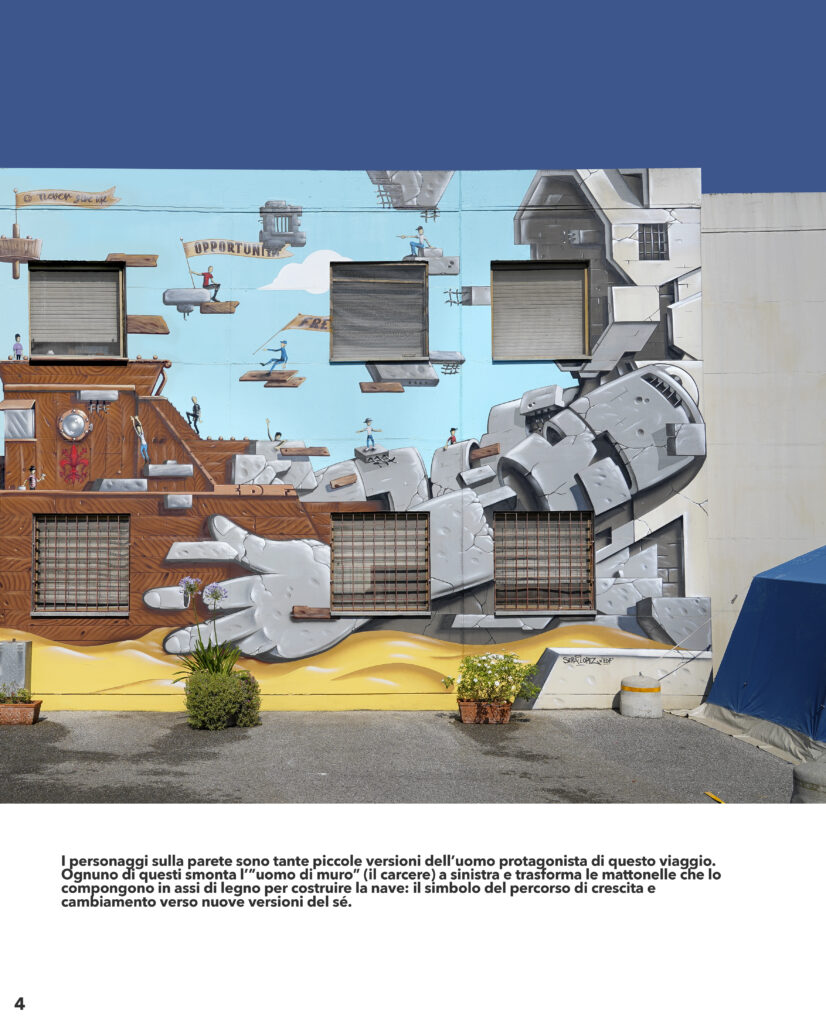 La scritta che Buca - murale al carcere di Sollicciano (FI)