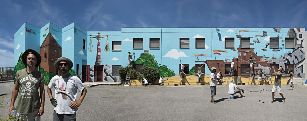 La scritta che Buca - murale al carcere di Sollicciano (FI)foto © Davide Virdis
